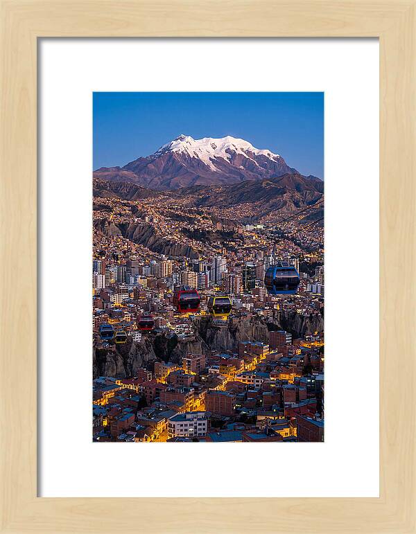La Paz Cityscape At Blue Hour