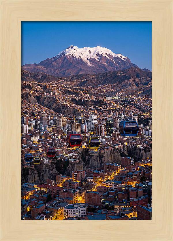 La Paz Cityscape At Blue Hour