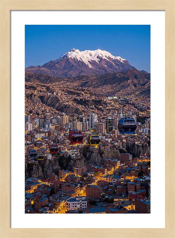 La Paz Cityscape At Blue Hour