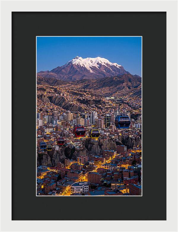 La Paz Cityscape At Blue Hour