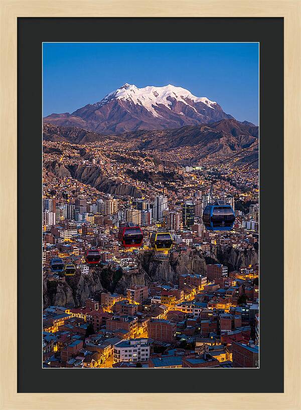 La Paz Cityscape At Blue Hour