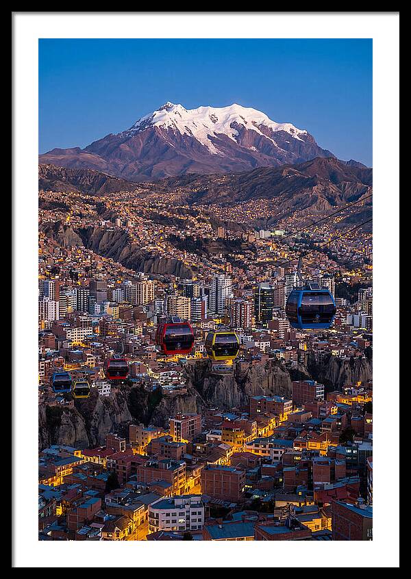 La Paz Cityscape At Blue Hour