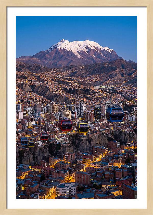 La Paz Cityscape At Blue Hour
