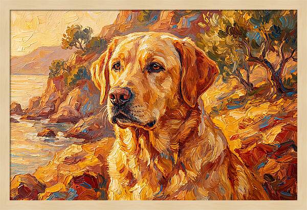 Labrador Retriever By The Sea