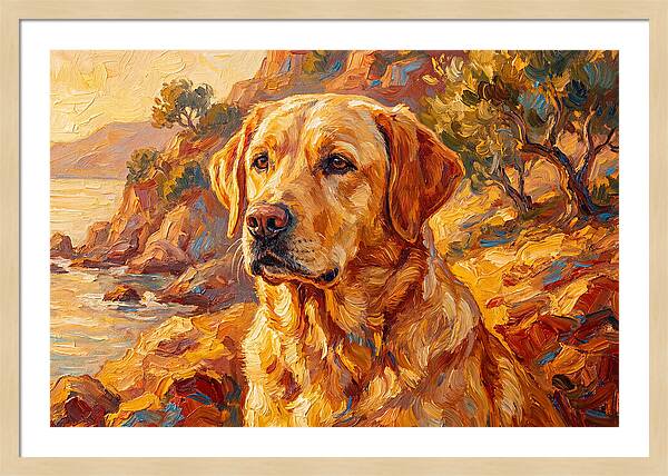 Labrador Retriever By The Sea