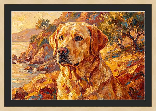 Labrador Retriever By The Sea