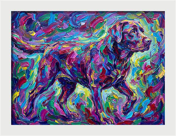 Labrador Retriever In Vibrant Colors