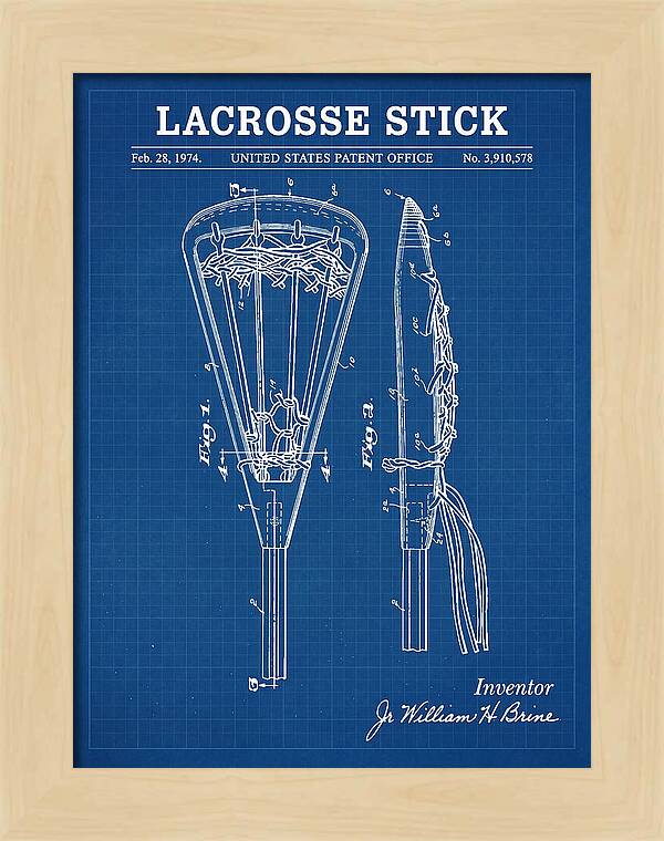 Lacrosse Stick Blueprint Patent Us3910578a