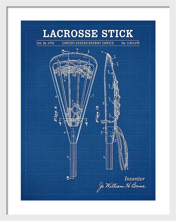 Lacrosse Stick Blueprint Patent Us3910578a