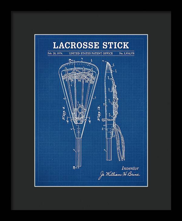 Lacrosse Stick Blueprint Patent Us3910578a