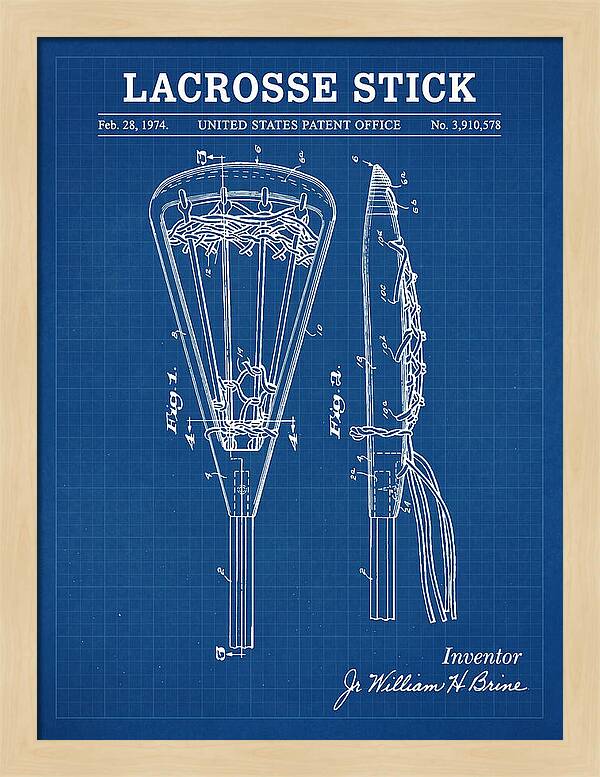 Lacrosse Stick Blueprint Patent Us3910578a