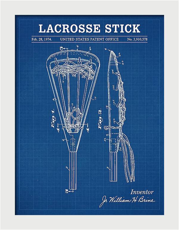 Lacrosse Stick Blueprint Patent Us3910578a