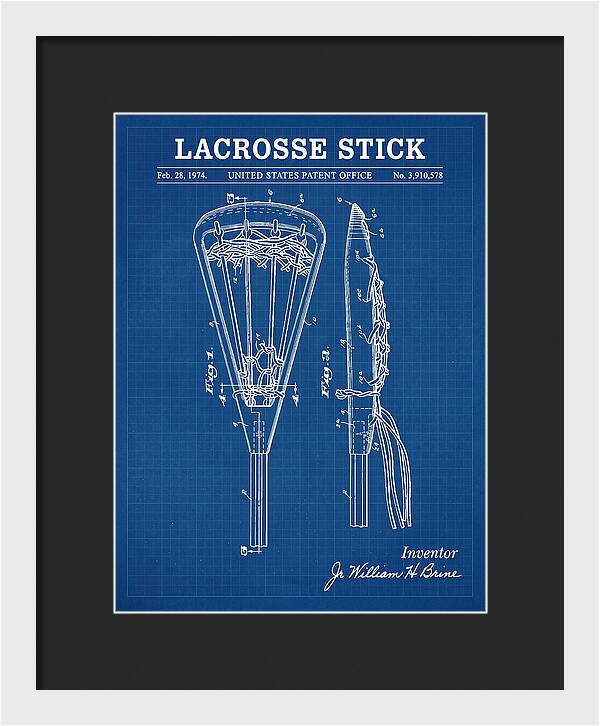 Lacrosse Stick Blueprint Patent Us3910578a