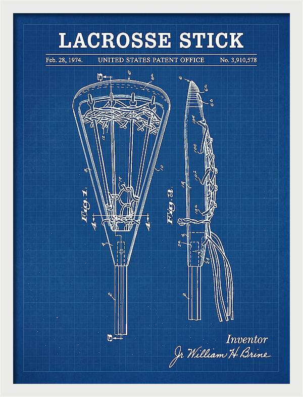 Lacrosse Stick Blueprint Patent Us3910578a