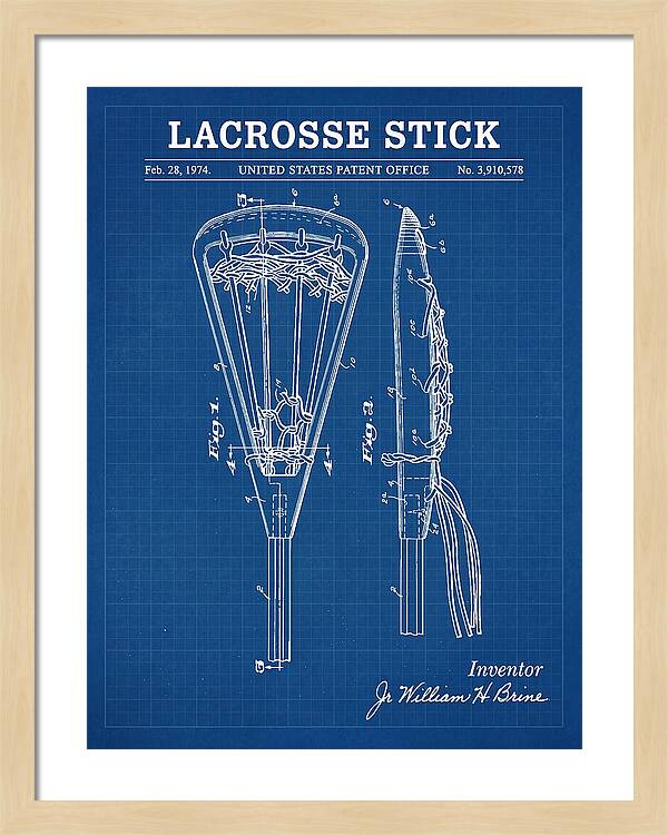 Lacrosse Stick Blueprint Patent Us3910578a