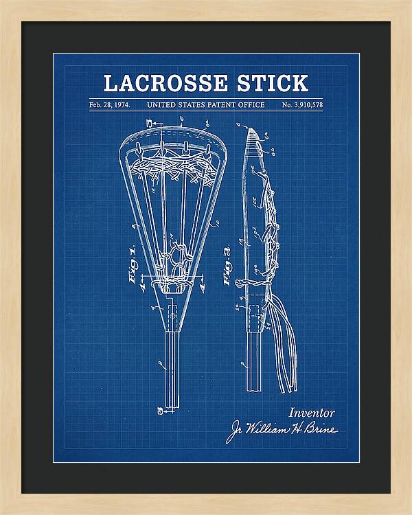 Lacrosse Stick Blueprint Patent Us3910578a