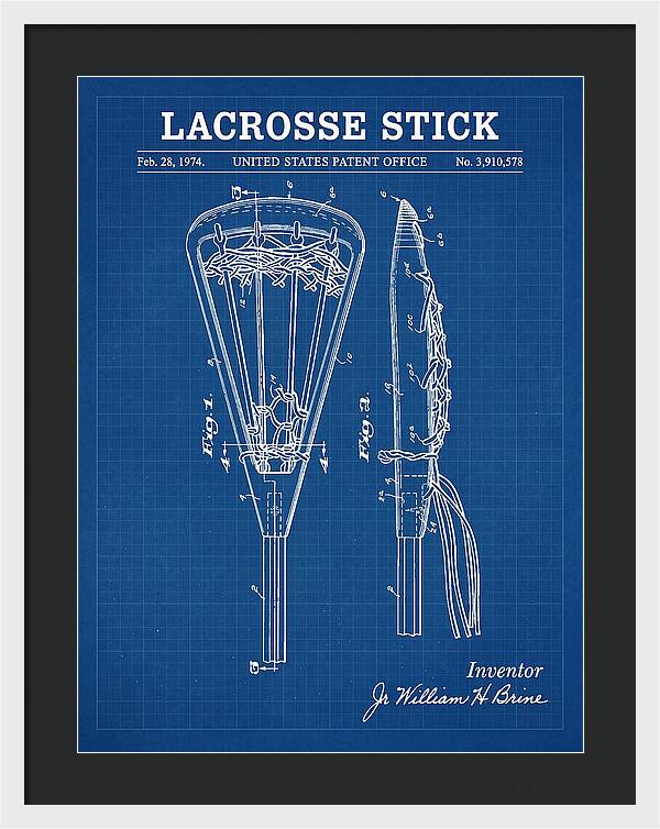 Lacrosse Stick Blueprint Patent Us3910578a