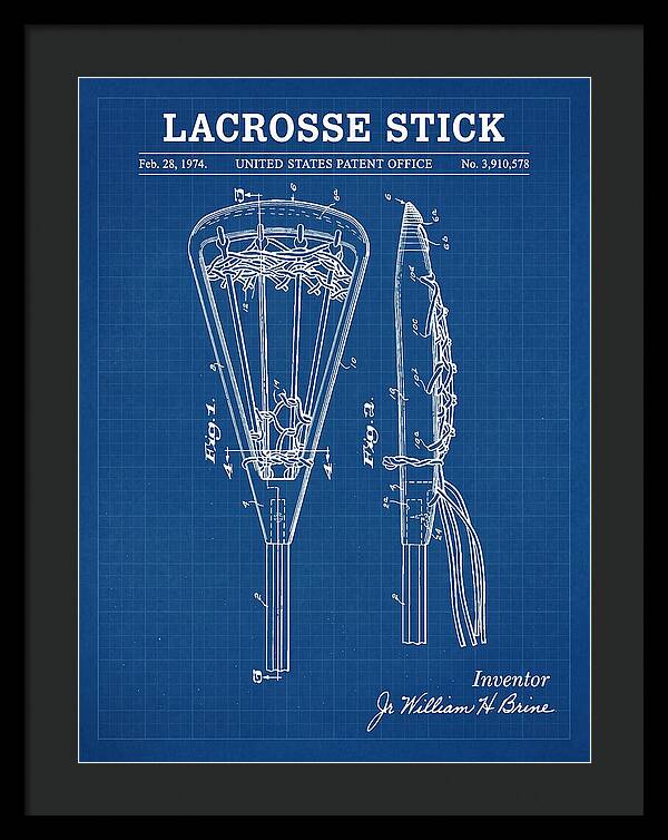 Lacrosse Stick Blueprint Patent Us3910578a