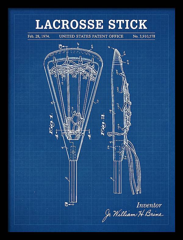 Lacrosse Stick Blueprint Patent Us3910578a