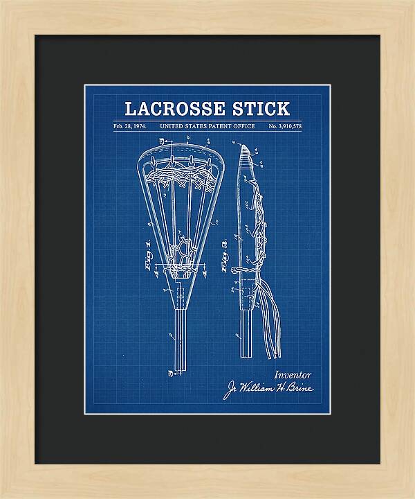 Lacrosse Stick Blueprint Patent Us3910578a