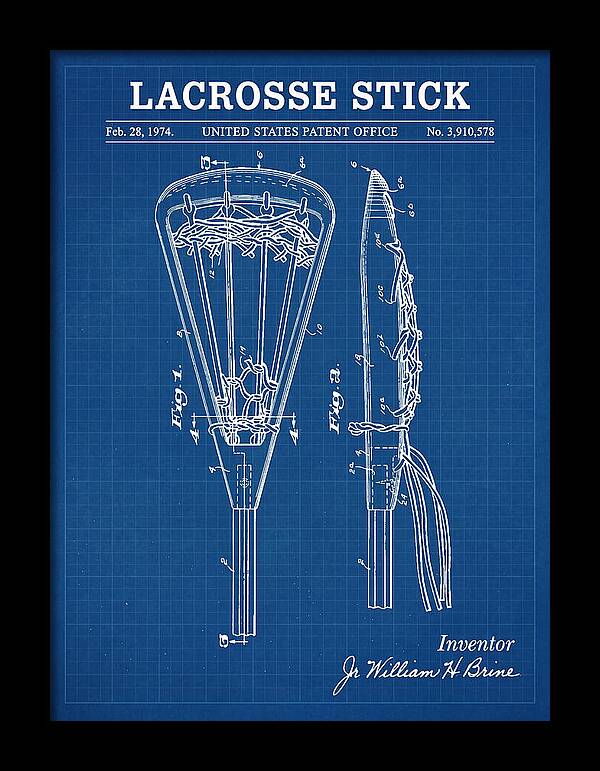 Lacrosse Stick Blueprint Patent Us3910578a