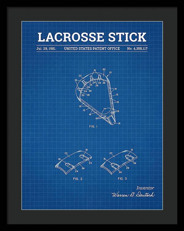 Lacrosse Stick Blueprint Patent Us4358117a
