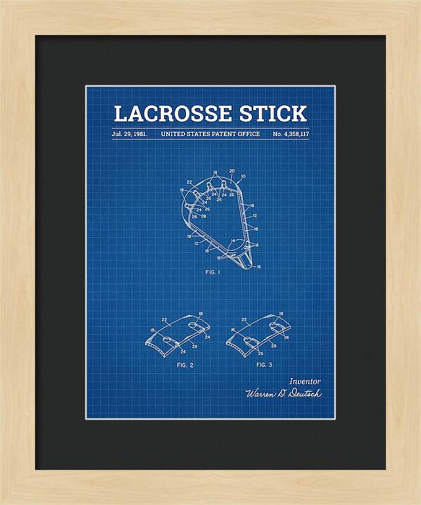 Lacrosse Stick Blueprint Patent Us4358117a