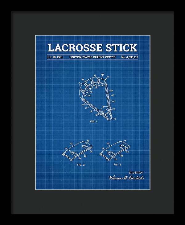 Lacrosse Stick Blueprint Patent Us4358117a