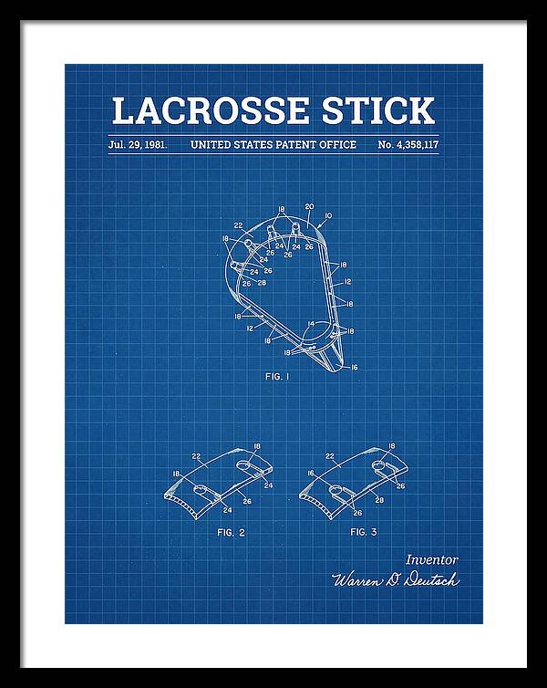 Lacrosse Stick Blueprint Patent Us4358117a