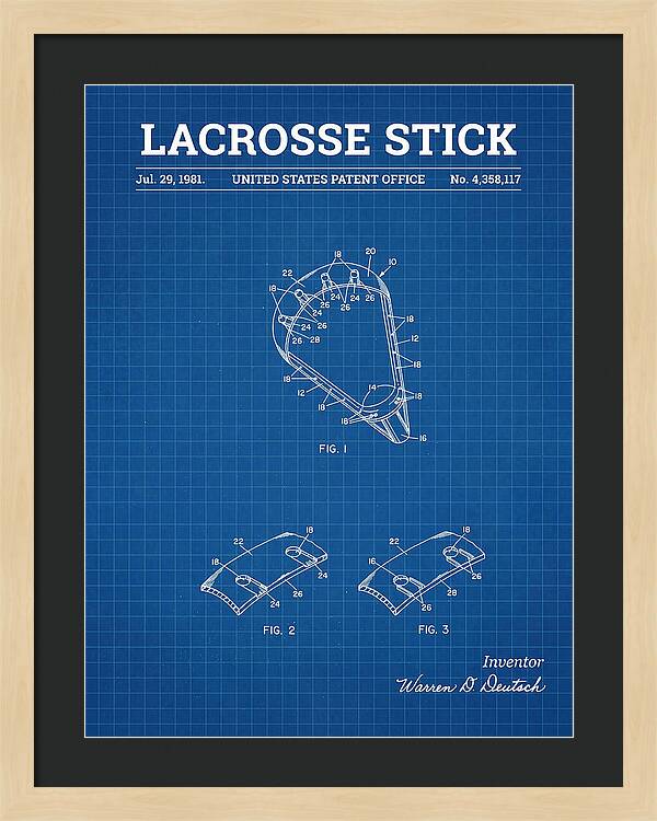 Lacrosse Stick Blueprint Patent Us4358117a