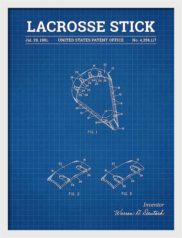 Lacrosse Stick Blueprint Patent Us4358117a