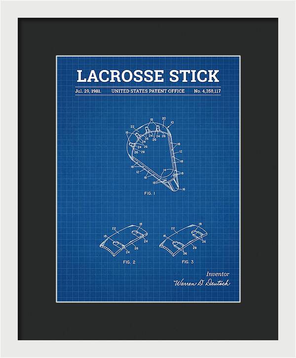 Lacrosse Stick Blueprint Patent Us4358117a
