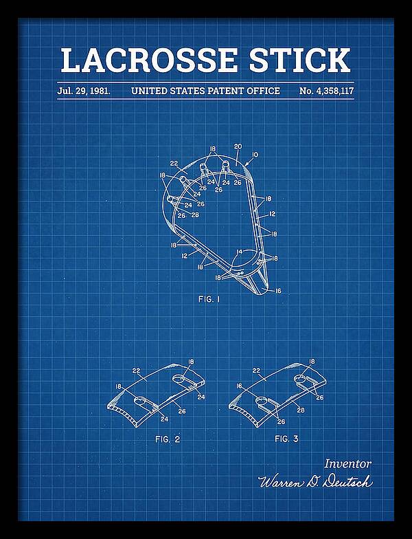 Lacrosse Stick Blueprint Patent Us4358117a