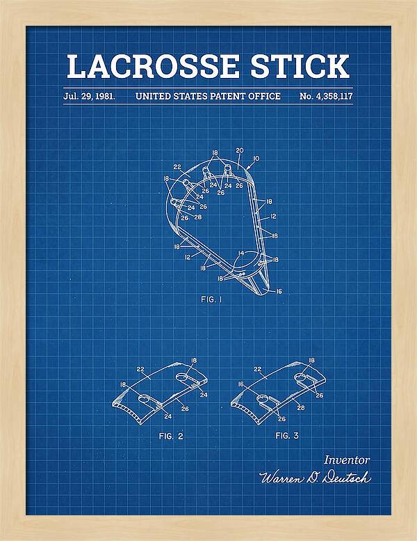 Lacrosse Stick Blueprint Patent Us4358117a