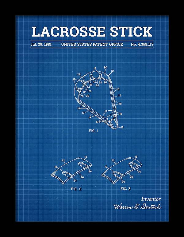 Lacrosse Stick Blueprint Patent Us4358117a