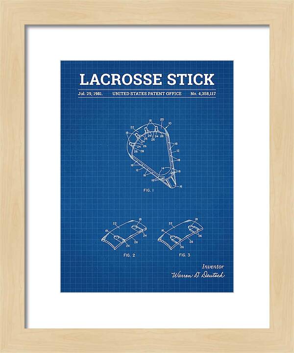 Lacrosse Stick Blueprint Patent Us4358117a