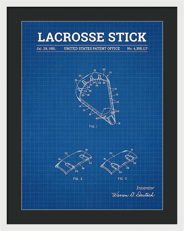 Lacrosse Stick Blueprint Patent Us4358117a