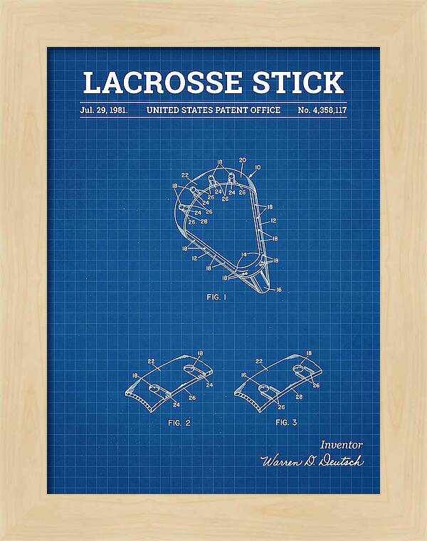Lacrosse Stick Blueprint Patent Us4358117a