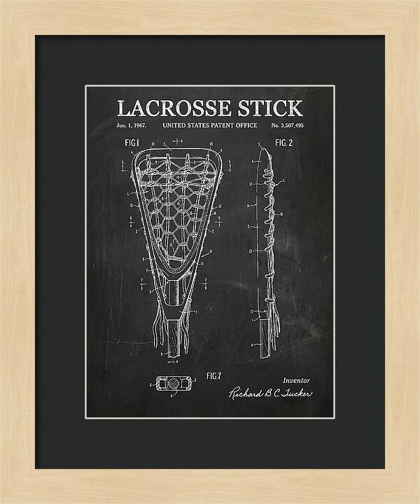 Lacrosse Stick Chalkboard Patent Us3507495a