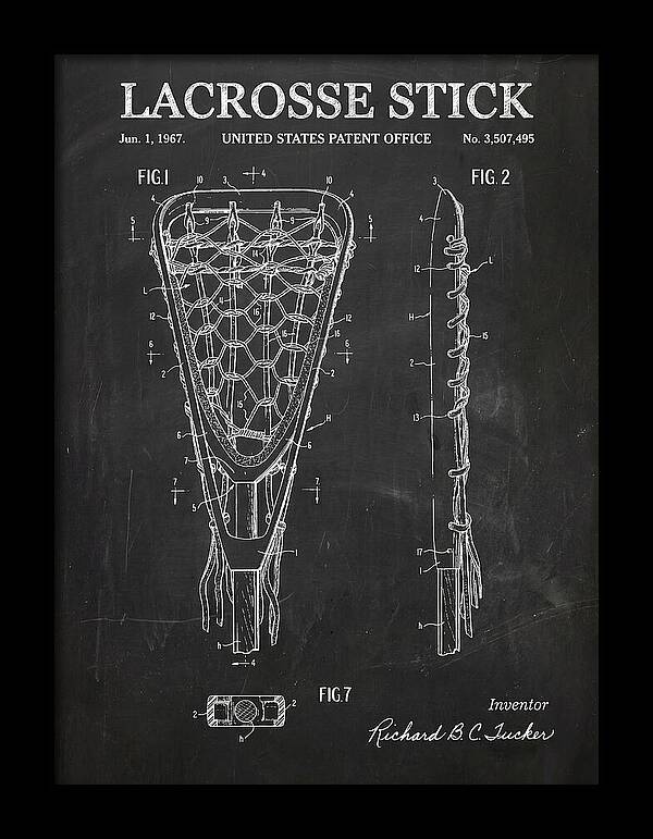 Lacrosse Stick Chalkboard Patent Us3507495a