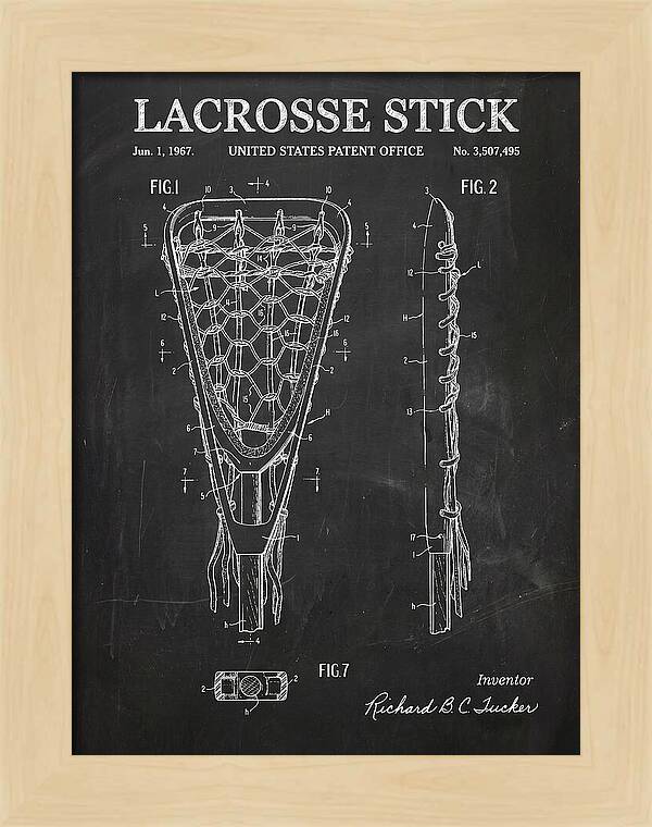 Lacrosse Stick Chalkboard Patent Us3507495a