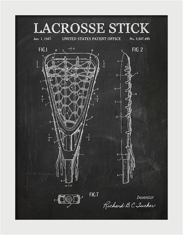 Lacrosse Stick Chalkboard Patent Us3507495a