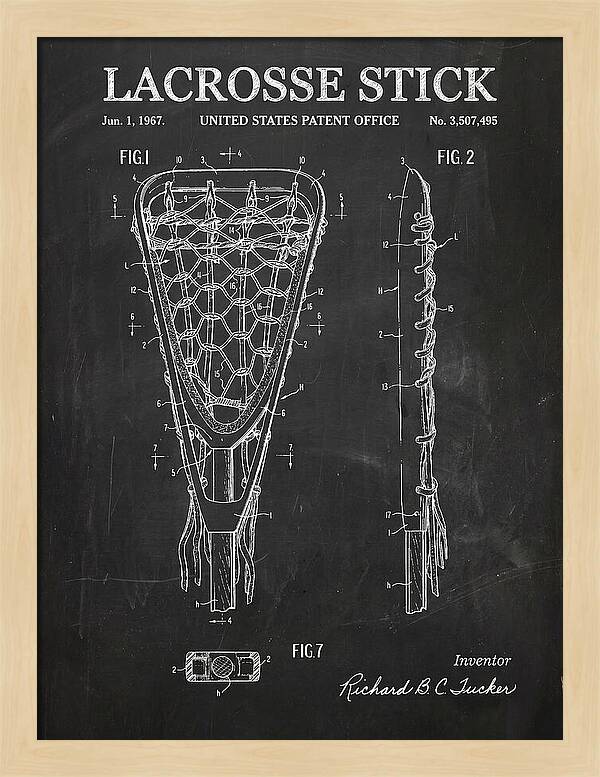 Lacrosse Stick Chalkboard Patent Us3507495a