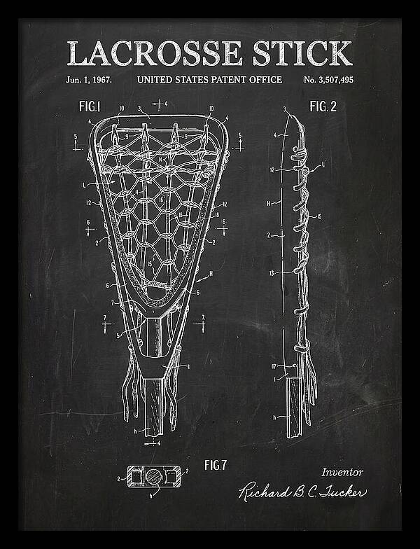 Lacrosse Stick Chalkboard Patent Us3507495a