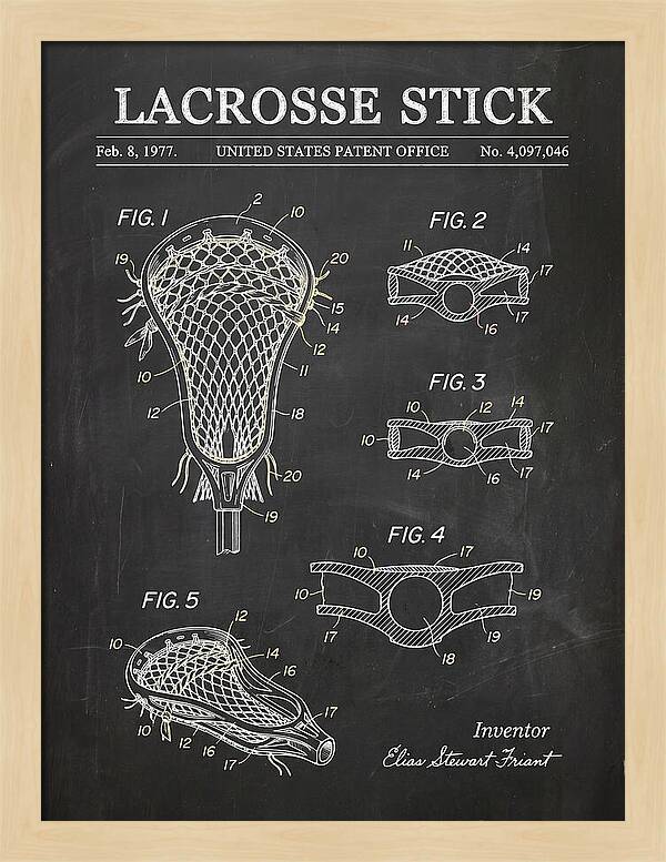 Lacrosse Stick Chalkboard Patent Us4097046a