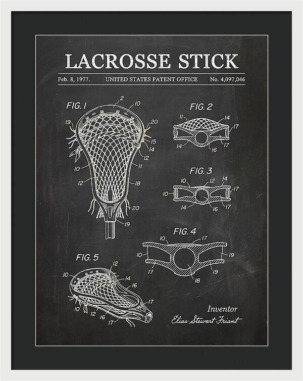 Lacrosse Stick Chalkboard Patent Us4097046a