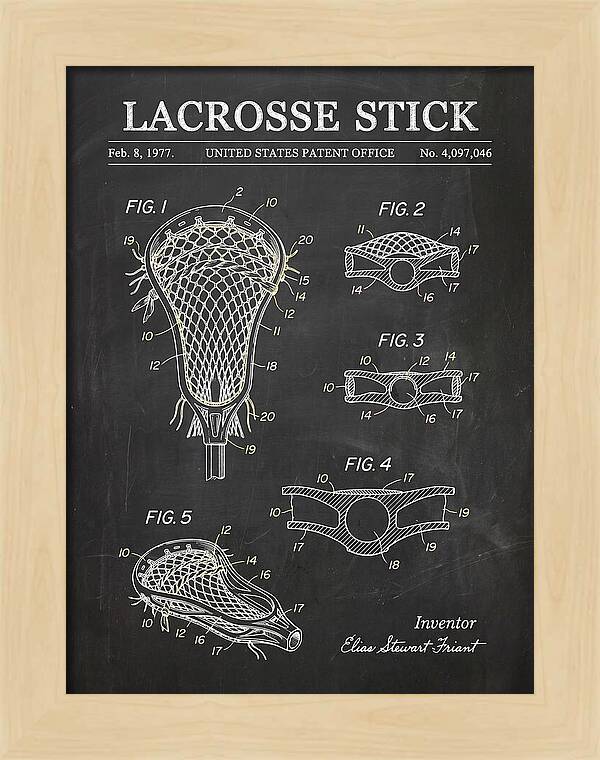 Lacrosse Stick Chalkboard Patent Us4097046a