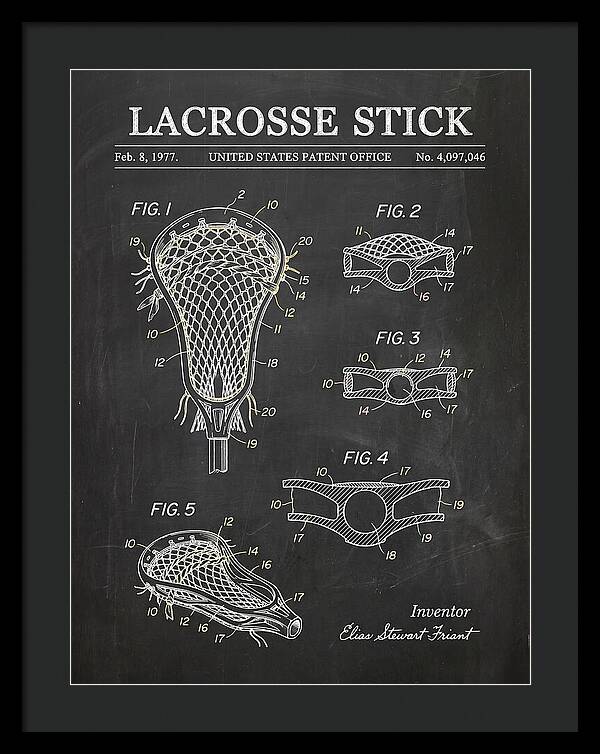 Lacrosse Stick Chalkboard Patent Us4097046a