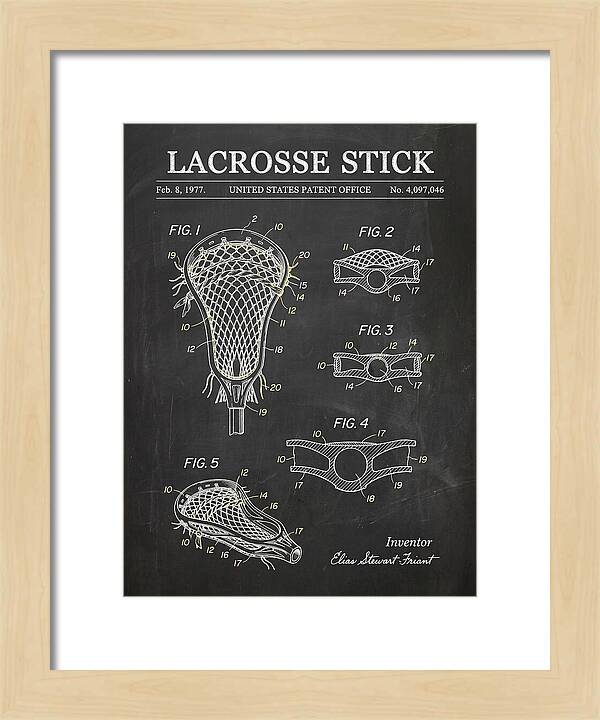 Lacrosse Stick Chalkboard Patent Us4097046a