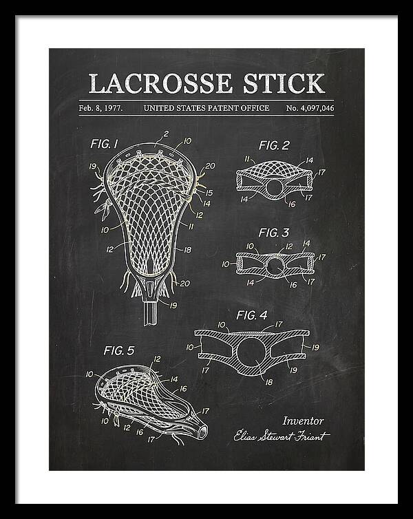 Lacrosse Stick Chalkboard Patent Us4097046a